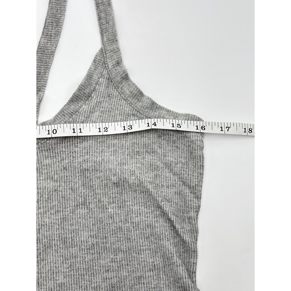 Intimately Free People Pajama Tank Women's Large Gray Ribbed Racerback Cami - Picture 7 of 8